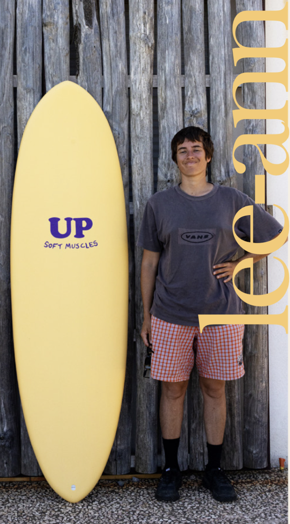 SURFBOARD UP LEE ANN CURREN 6'6 6 ́6 LIGHT ORANGE/DARK GREEN