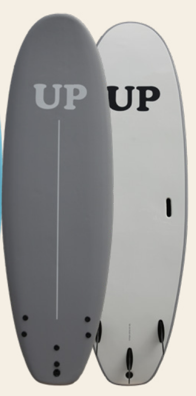 SURFBOARD SOFT MONSTER UP 7,6 GREY/WHITE