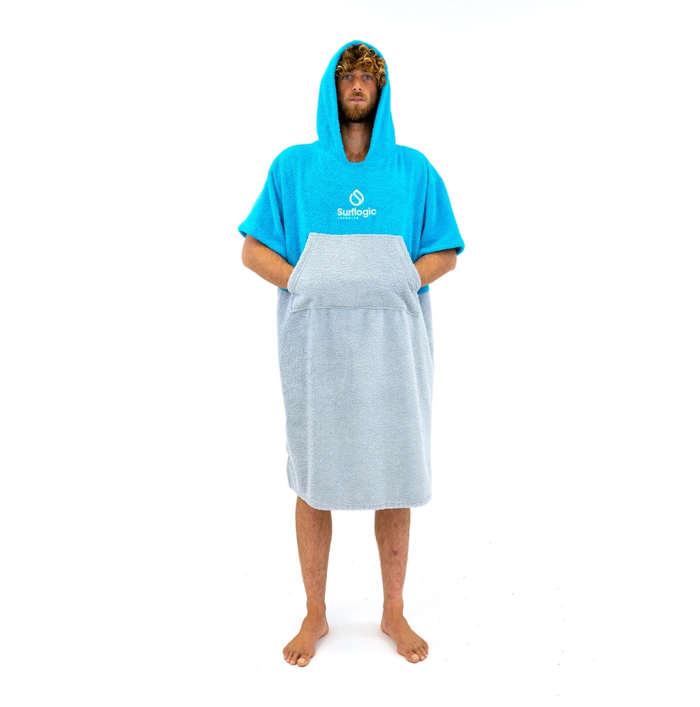 PONCHO SURFLOGIC CYAN/GRIS