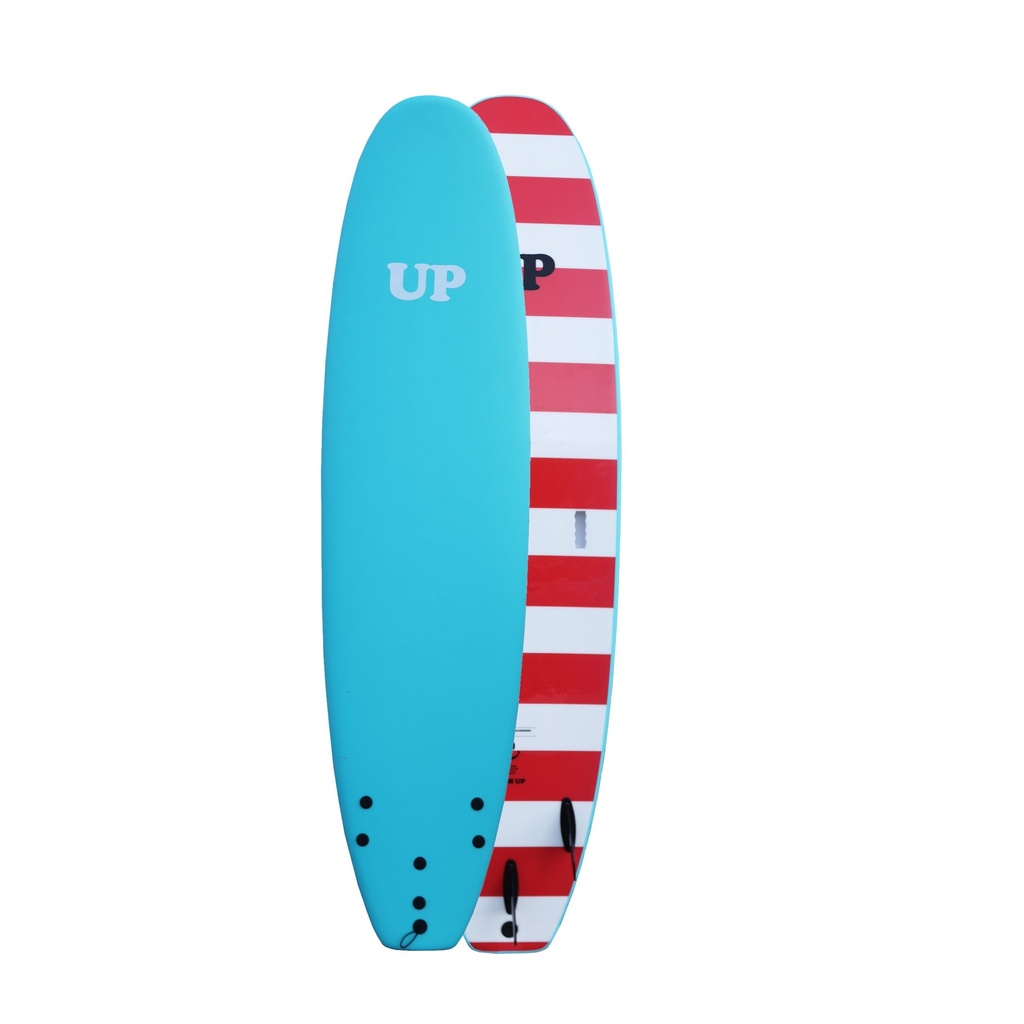 SURFBOARD SOFT HIGH UP 7 ́6 AQUA - WHITE