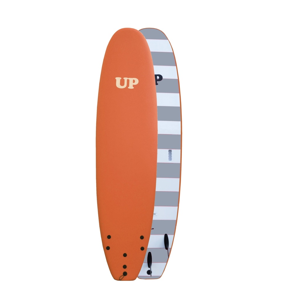 SURFBOARD SOFT HIGH UP 7 ́6 ORANGE - WHITE