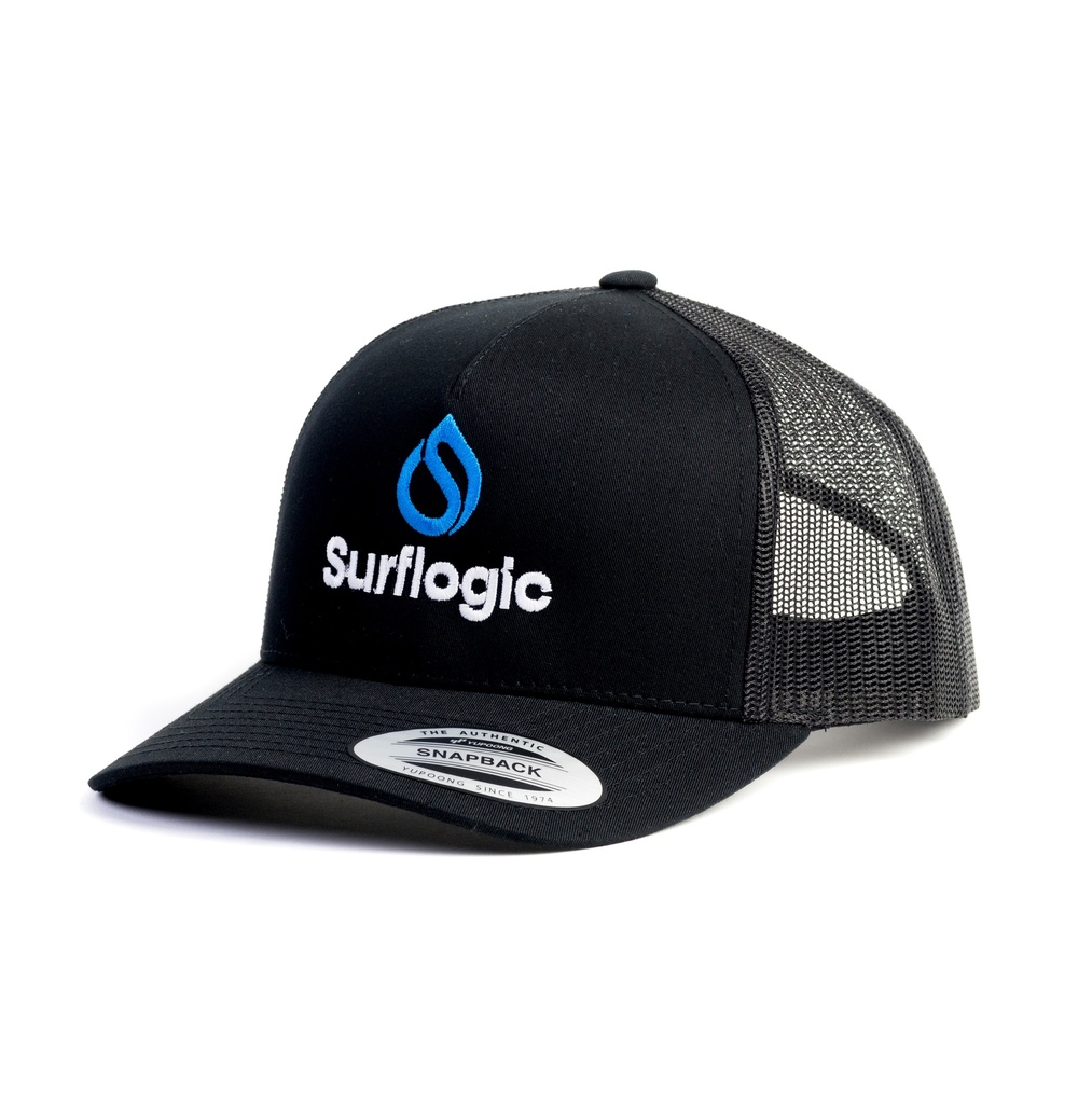 GORRA SURFLOGIC CURVA TRUCKER NEGRO