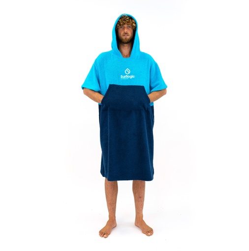 [59805] PONCHO SURFLOGIC CYAN/NAVY