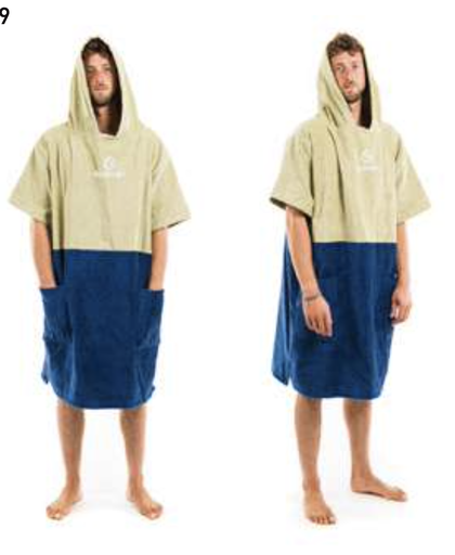 [4186] PONCHO SURFLOGIC KHAKI/NAVY