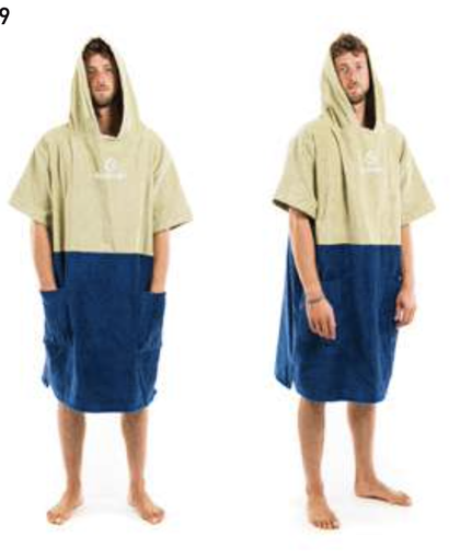 [59809] PONCHO SURFLOGIC KHAKI/NAVY