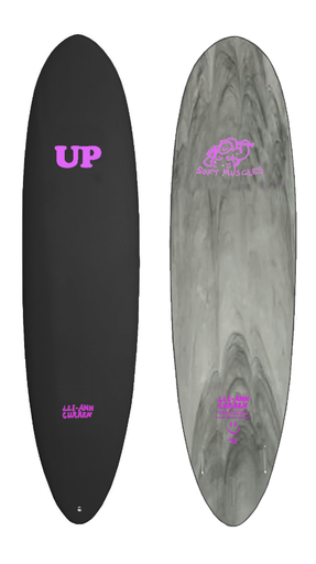 [5033] SOFTBOARD UP L.A CURREN 6'6 BLACK/MARBLE PINK